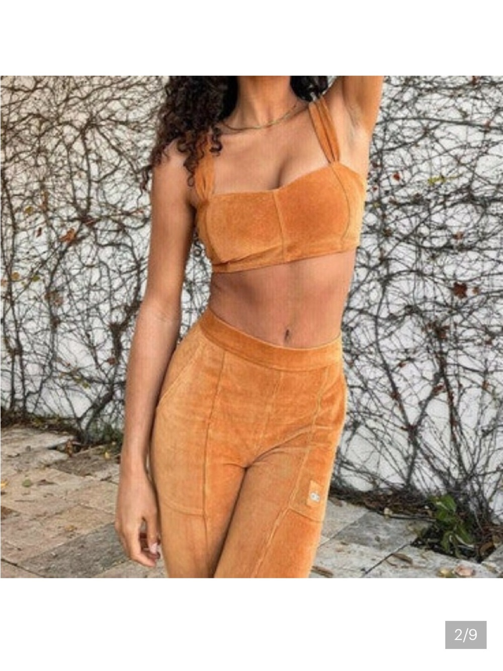 ALO Yoga Sets Micro Corduroy High-Waist Break bra Size S & Pants Size XS